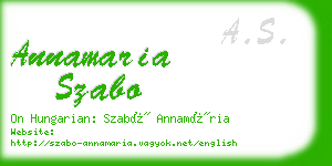 annamaria szabo business card