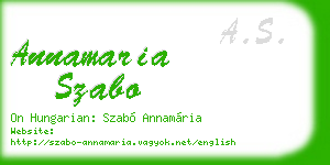 annamaria szabo business card